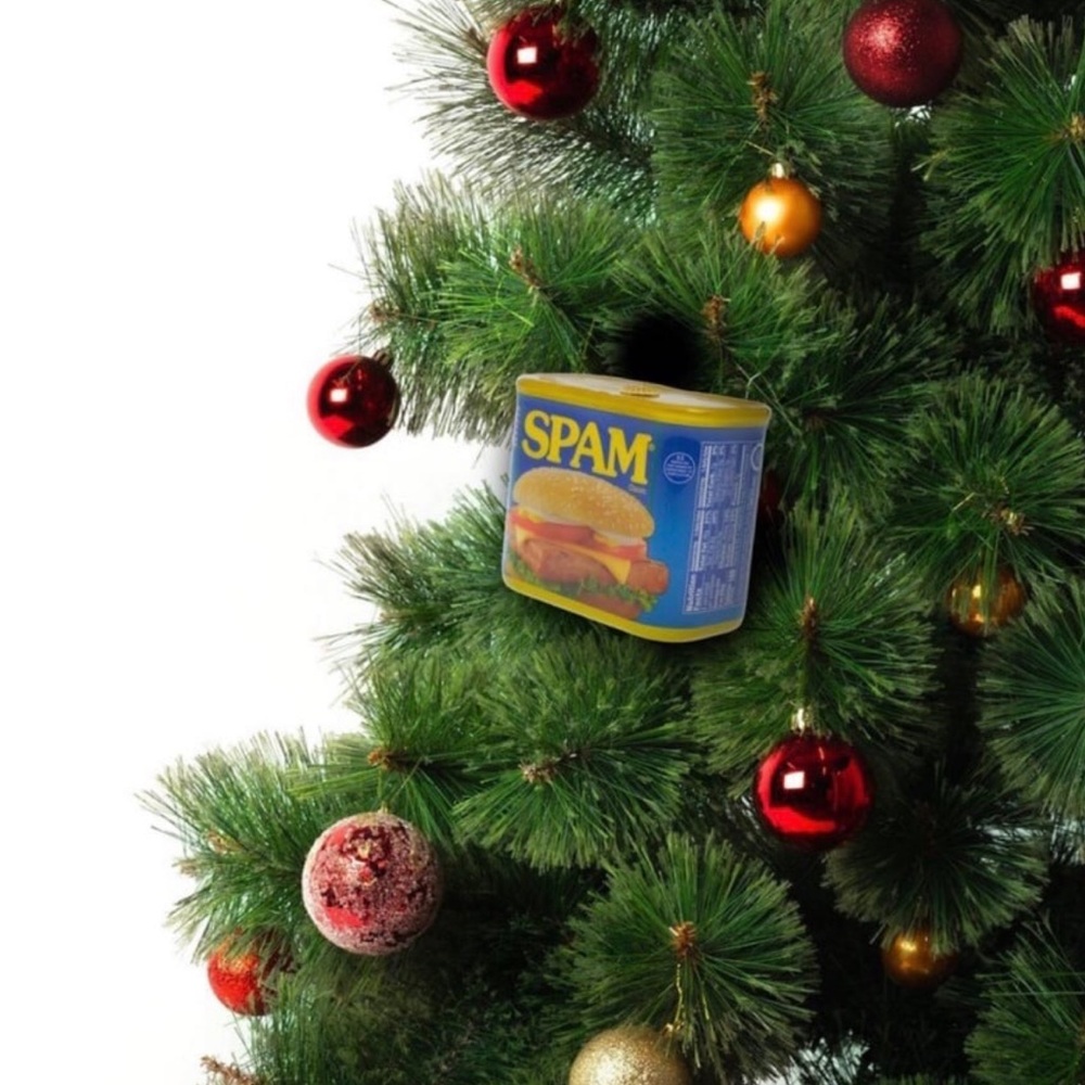 NWT - SPAM Decoupage Christmas Tree Ornament 6” - Picture 6 of 6